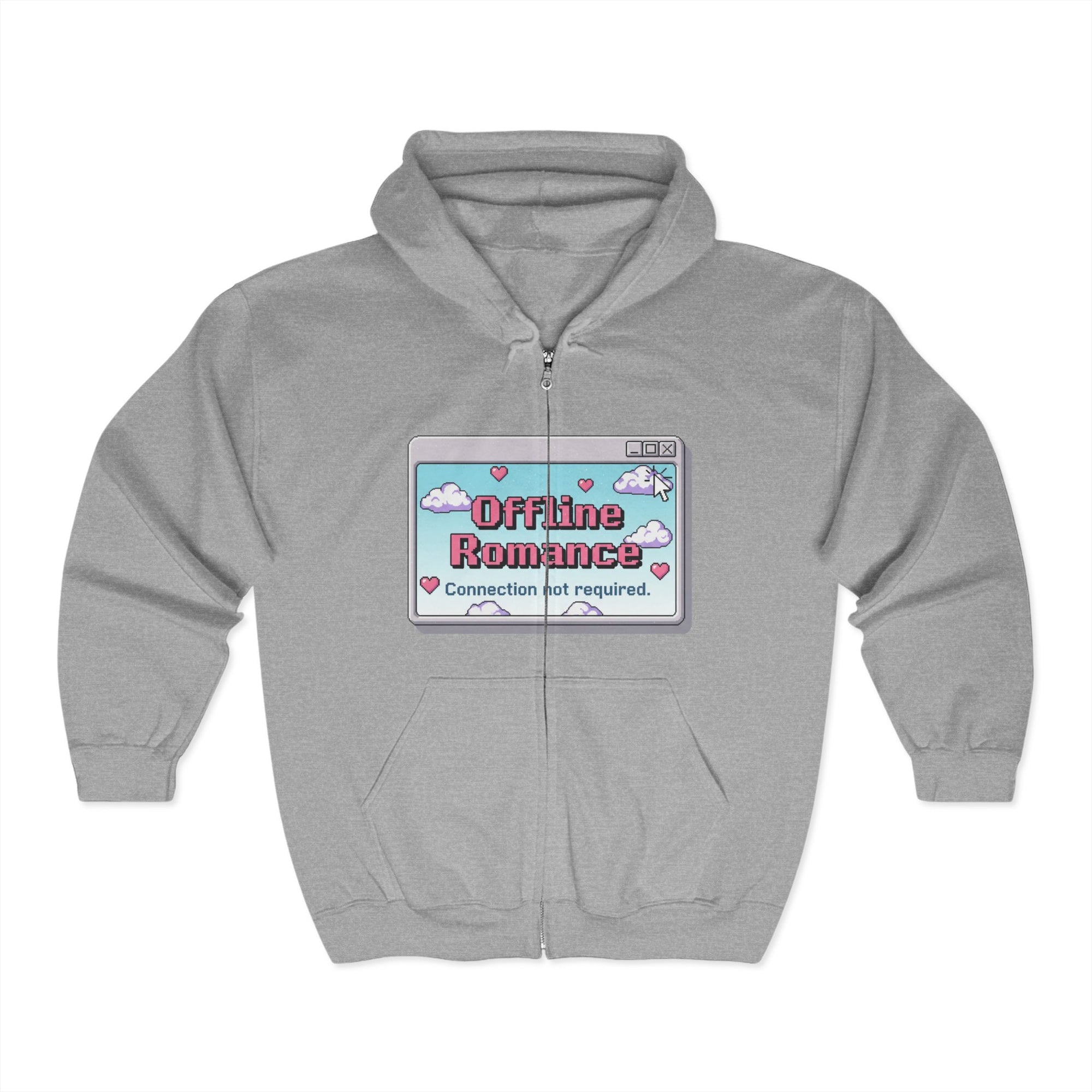 Full Zip Hooded Sweatshirt - Offline Romance