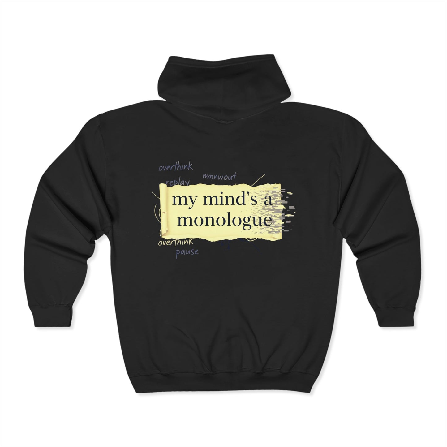Full Zip Hooded Sweatshirt - Monologue Mind