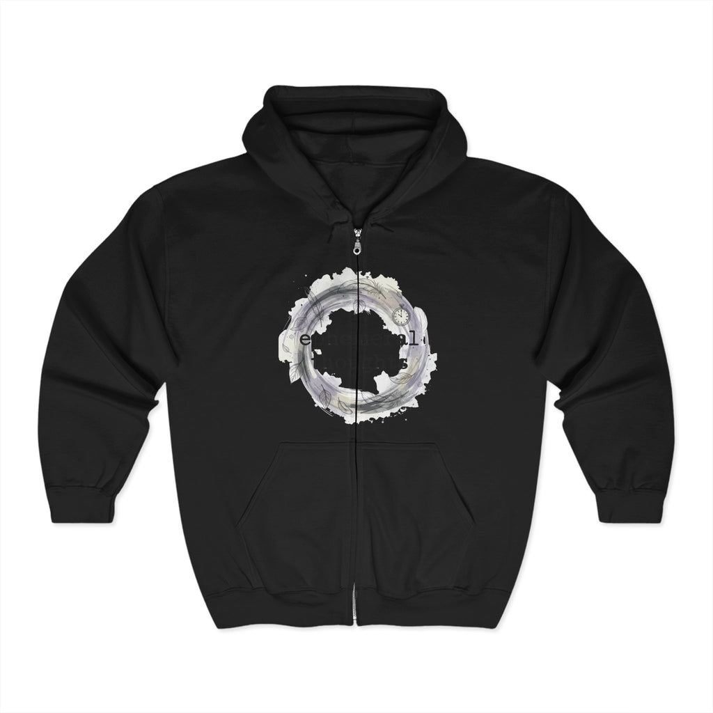 Full Zip Hooded Sweatshirt - Ephemeral Thoughts