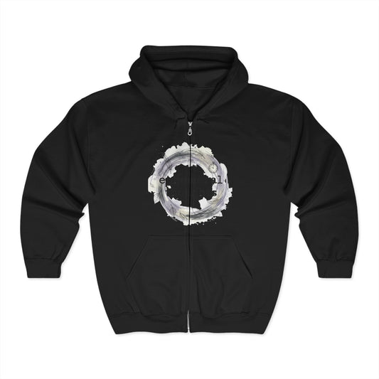 Full Zip Hooded Sweatshirt - Ephemeral Thoughts