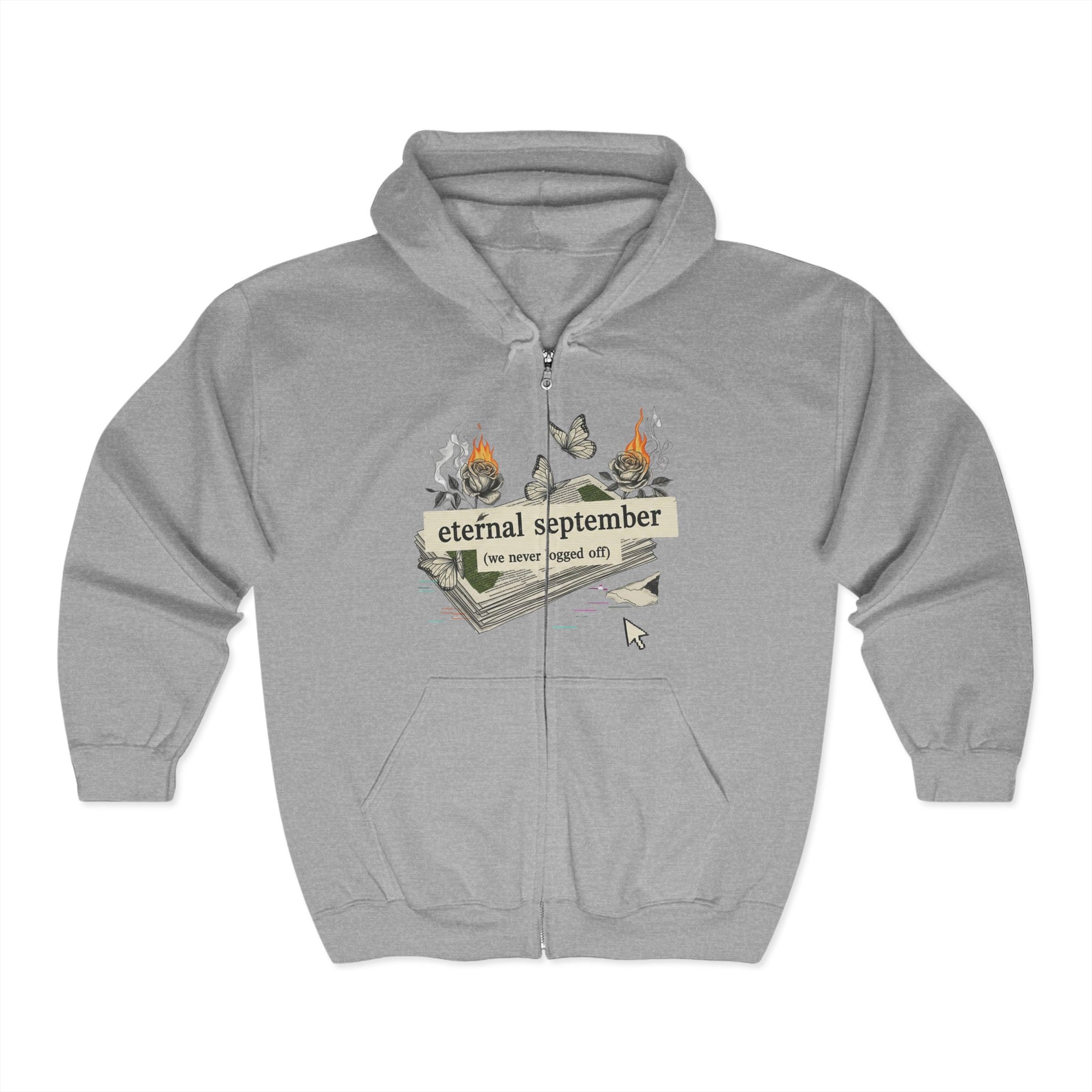 Full Zip Hooded Sweatshirt - Eternal September
