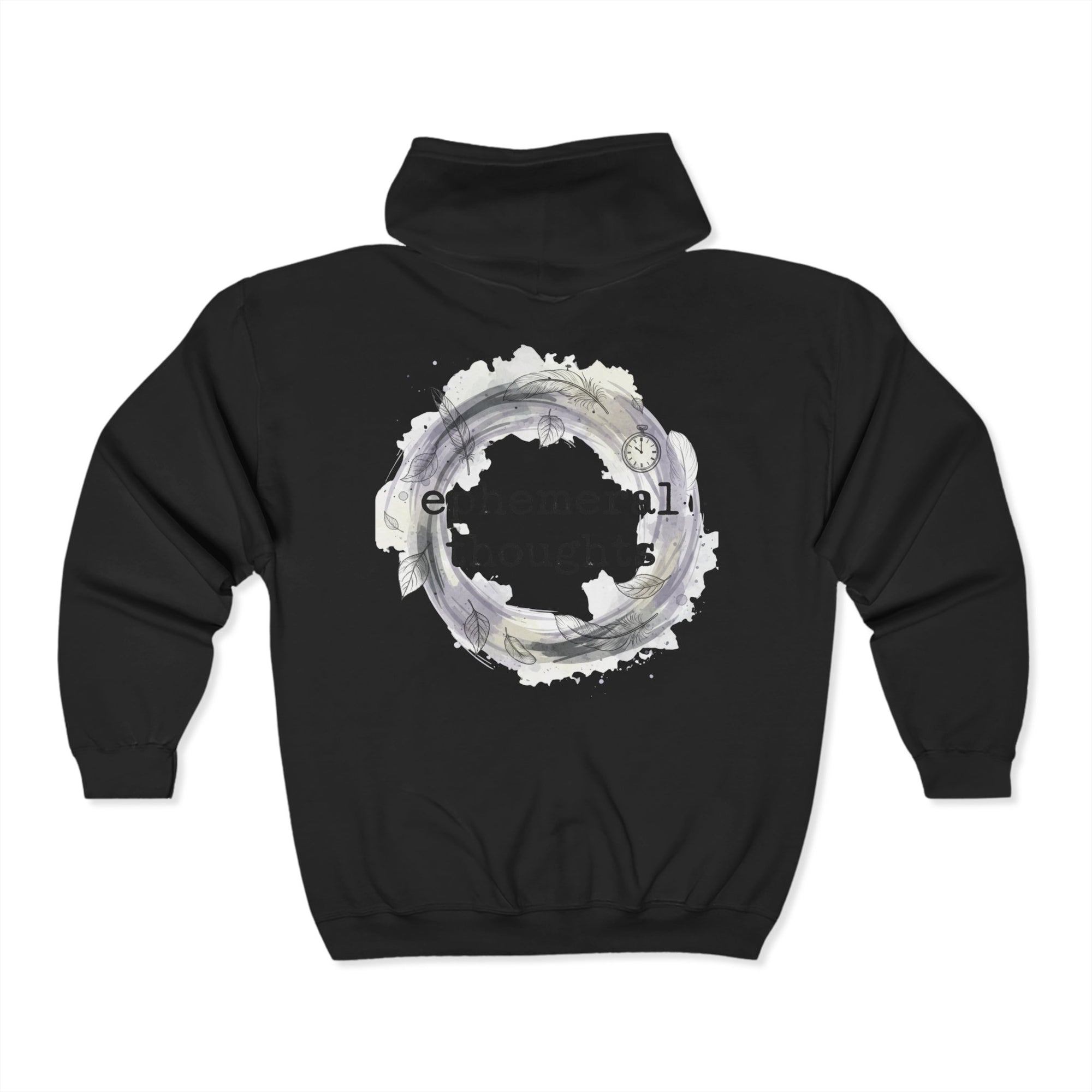 Full Zip Hooded Sweatshirt - Ephemeral Thoughts