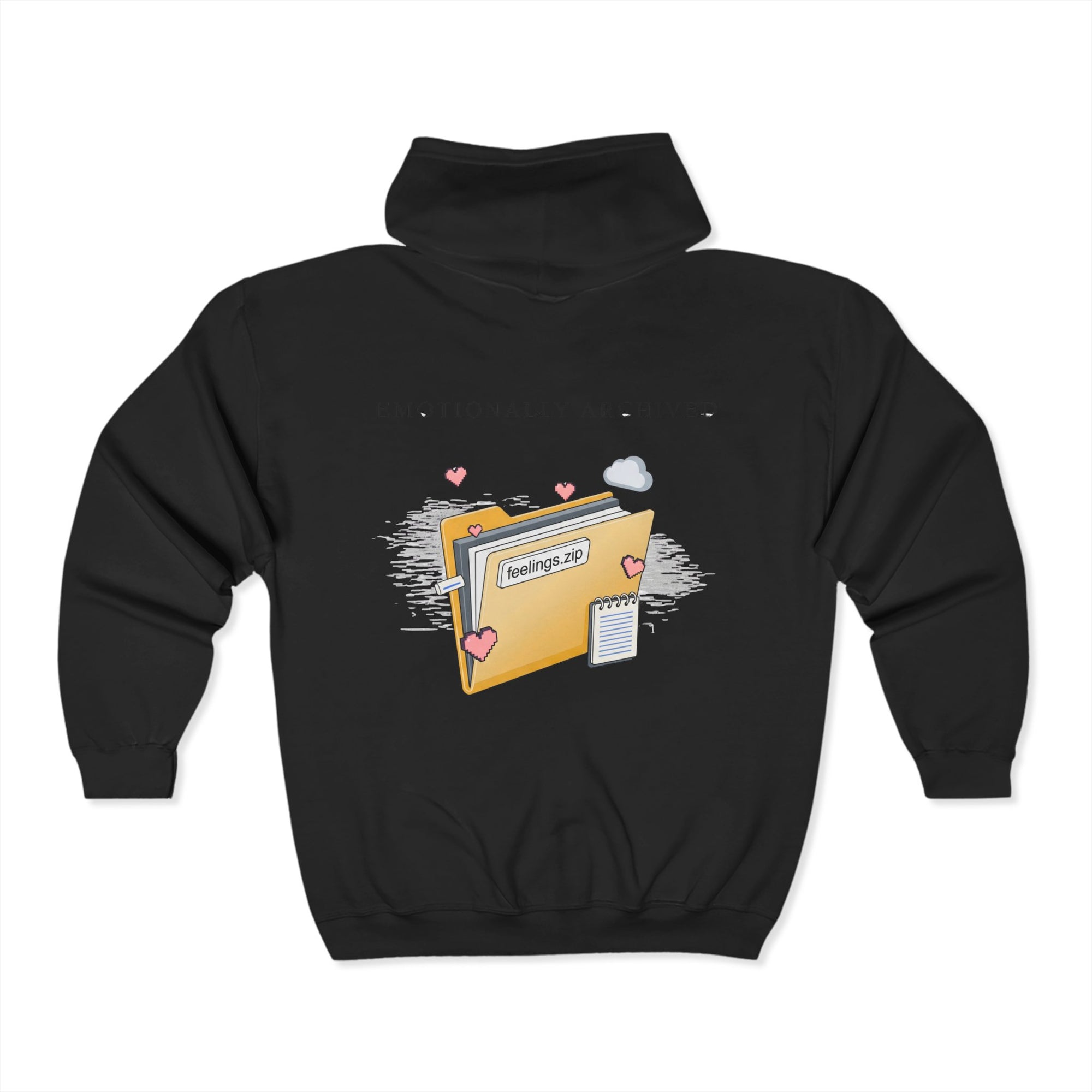 Full Zip Hooded Sweatshirt - Emotionally Archived