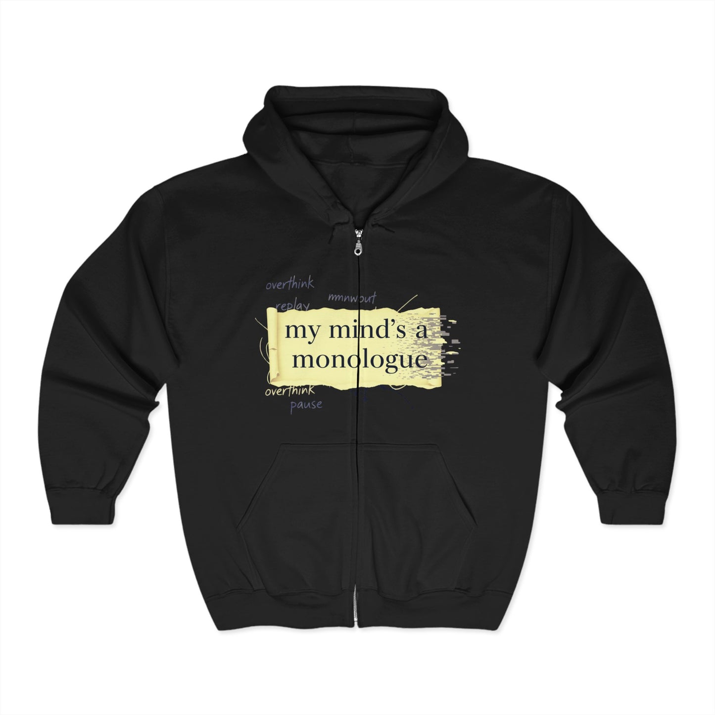 Full Zip Hooded Sweatshirt - Monologue Mind