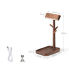 Black Walnut LED Table Lamp with Key Holder - Sparkii