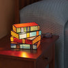 Colored Glass Table Lamp with Resin Crafted Base - Sparkii